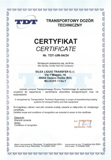 TDT Certificate