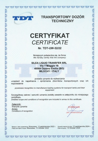 Certificato TDT